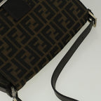 FENDI Zucca Canvas Mamma Baguette Shoulder Bag Brownfm2915