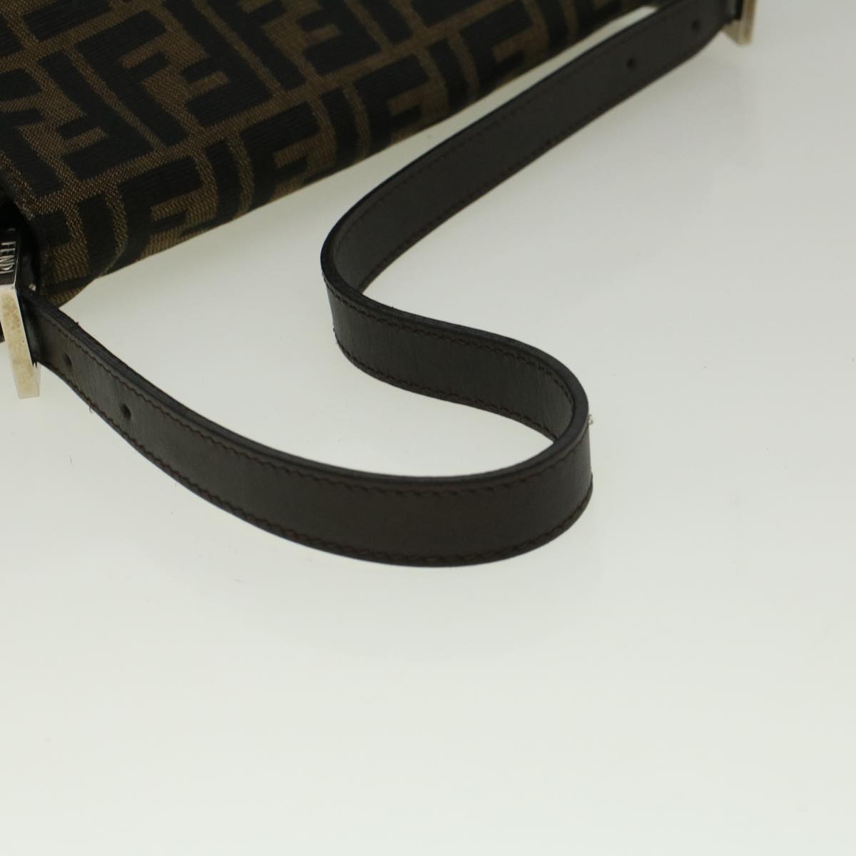 FENDI Zucca Canvas Mamma Baguette Shoulder Bag Brownfm2915