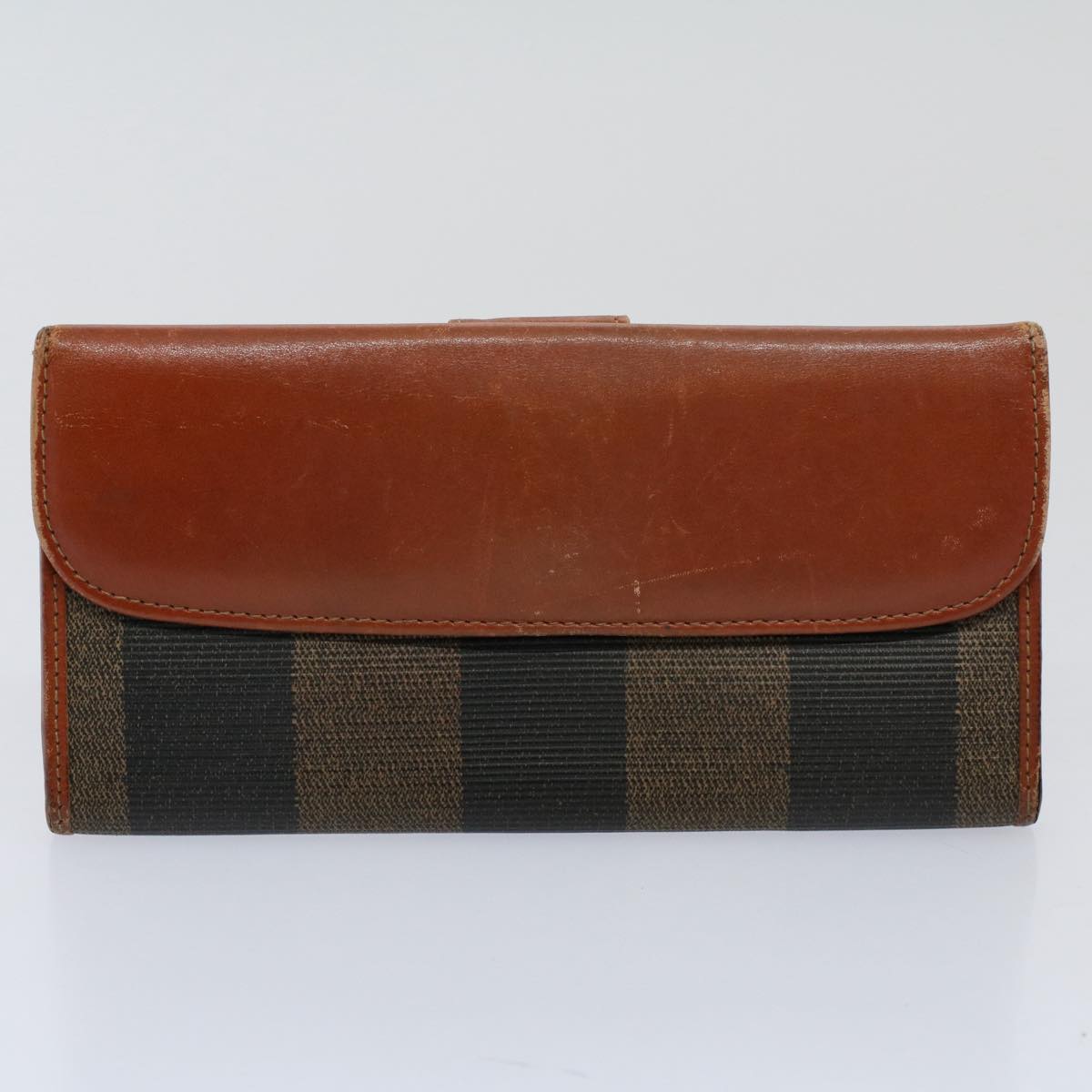 FENDI Zucchino Pequin Canvas Wallet Nylon 9Set Beige Blackfm2985