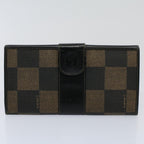 FENDI Zucchino Pequin Canvas Wallet Nylon 9Set Beige Blackfm2985