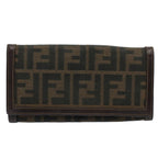 FENDI Zucchino Pequin Canvas Wallet Nylon 9Set Beige Blackfm2985