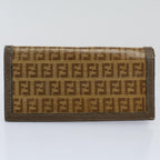 FENDI Zucchino Pequin Canvas Wallet Nylon 9Set Beige Blackfm2985