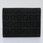 FENDI Zucchino Pequin Canvas Wallet Nylon 9Set Beige Blackfm2985