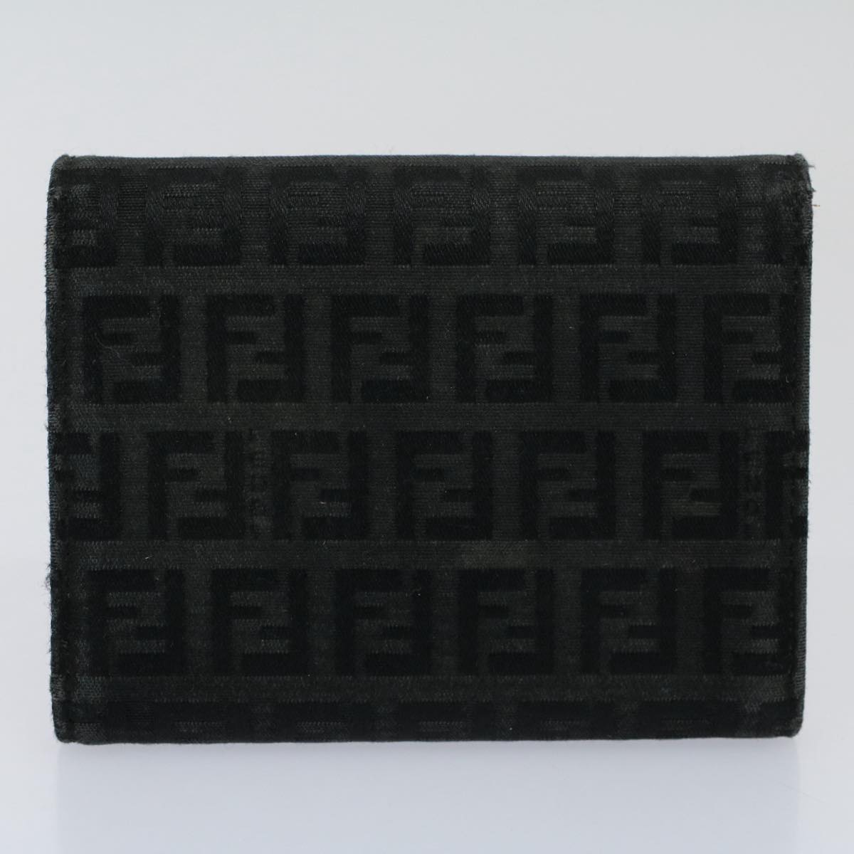 FENDI Zucchino Pequin Canvas Wallet Nylon 9Set Beige Blackfm2985