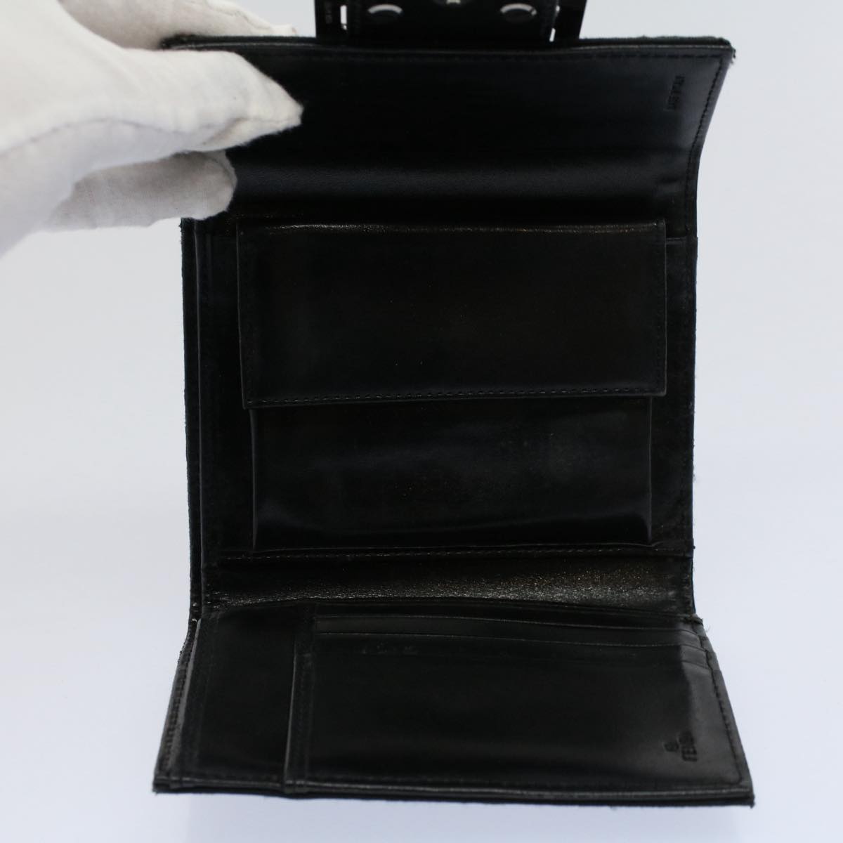 FENDI Zucchino Pequin Canvas Wallet Nylon 9Set Beige Blackfm2985