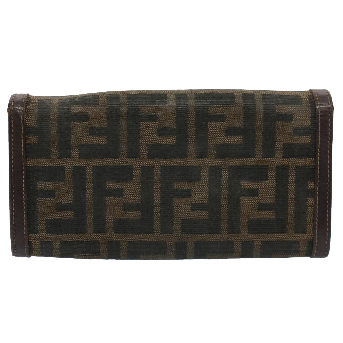 FENDI Zucchino Pequin Canvas Wallet Nylon 9Set Beige Blackfm2985