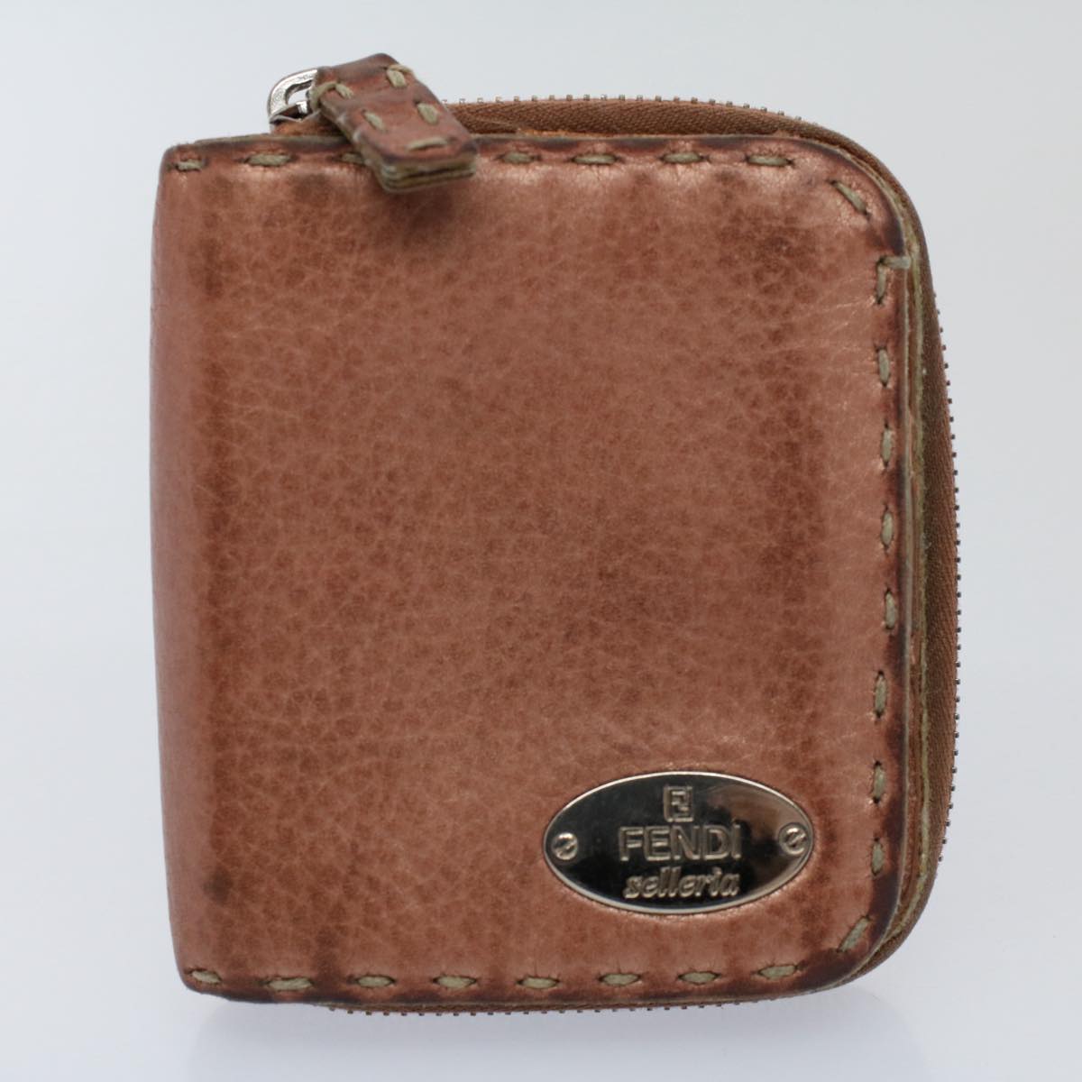 FENDI Zucchino Pequin Canvas Wallet Nylon 9Set Beige Blackfm2985