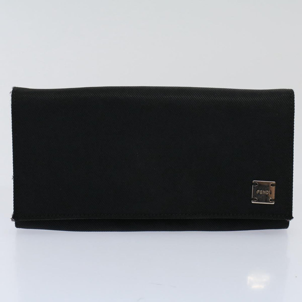 FENDI Zucchino Pequin Canvas Wallet Nylon 9Set Beige Blackfm2985