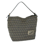 FENDI Zucchino Canvas Shoulder Bag Navyfm3014