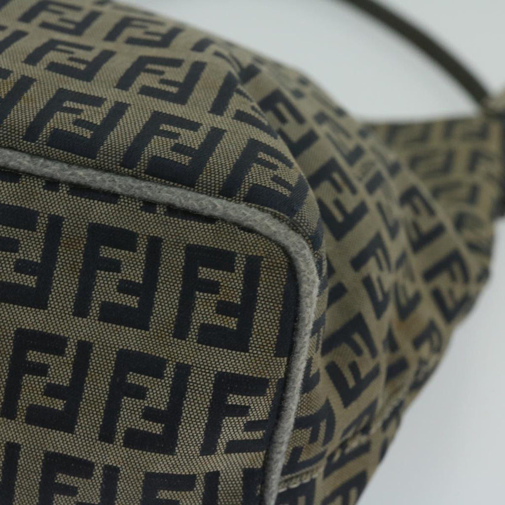FENDI Zucchino Canvas Shoulder Bag Navyfm3014