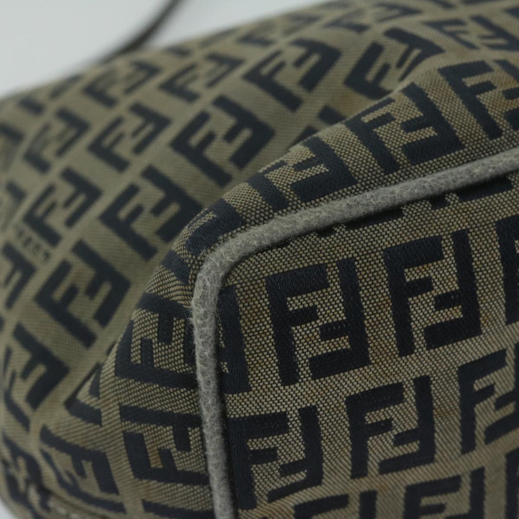 FENDI Zucchino Canvas Shoulder Bag Navyfm3014