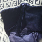 FENDI Zucchino Canvas Shoulder Bag Navyfm3014