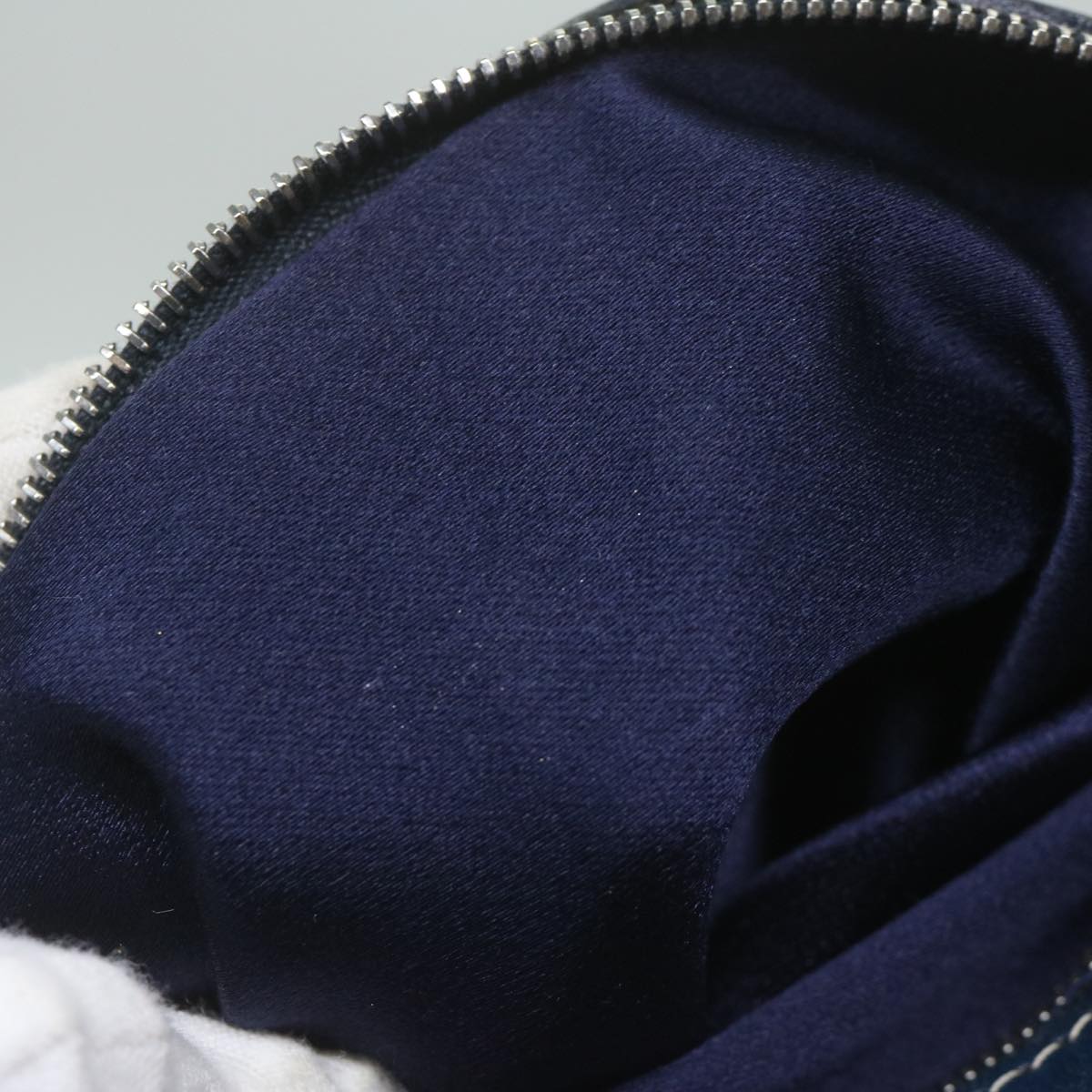 FENDI Zucchino Canvas Shoulder Bag Navyfm3014