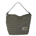 FENDI Zucchino Canvas Shoulder Bag Navyfm3014