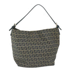 FENDI Zucchino Canvas Shoulder Bag Navyfm3014
