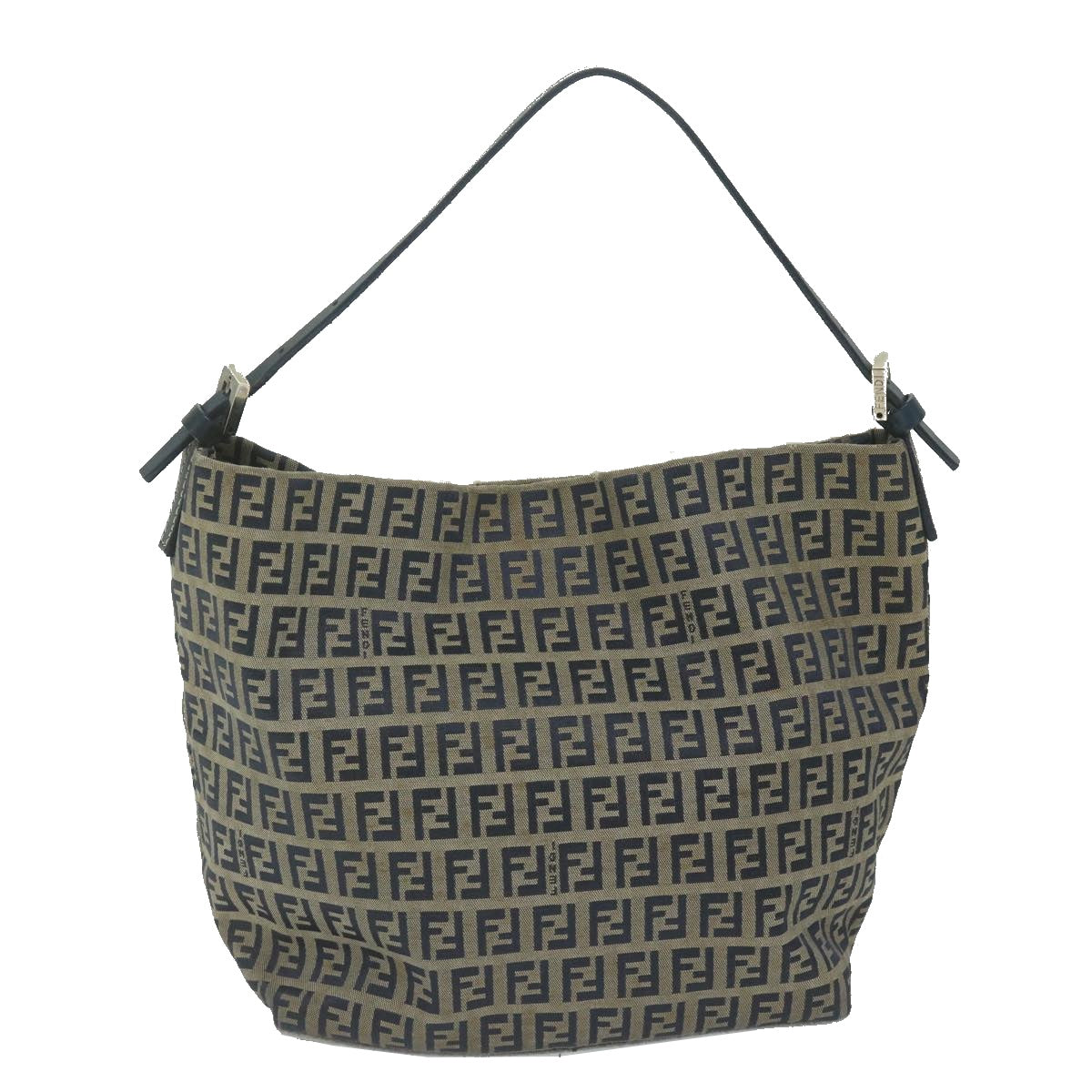 FENDI Zucchino Canvas Shoulder Bag Navyfm3014
