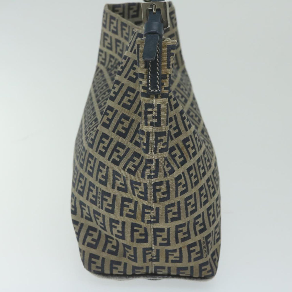 FENDI Zucchino Canvas Shoulder Bag Navyfm3014