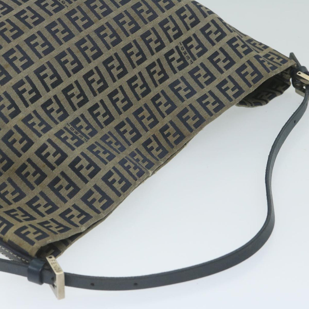 FENDI Zucchino Canvas Shoulder Bag Navyfm3014
