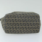 FENDI Zucchino Canvas Shoulder Bag Navyfm3014