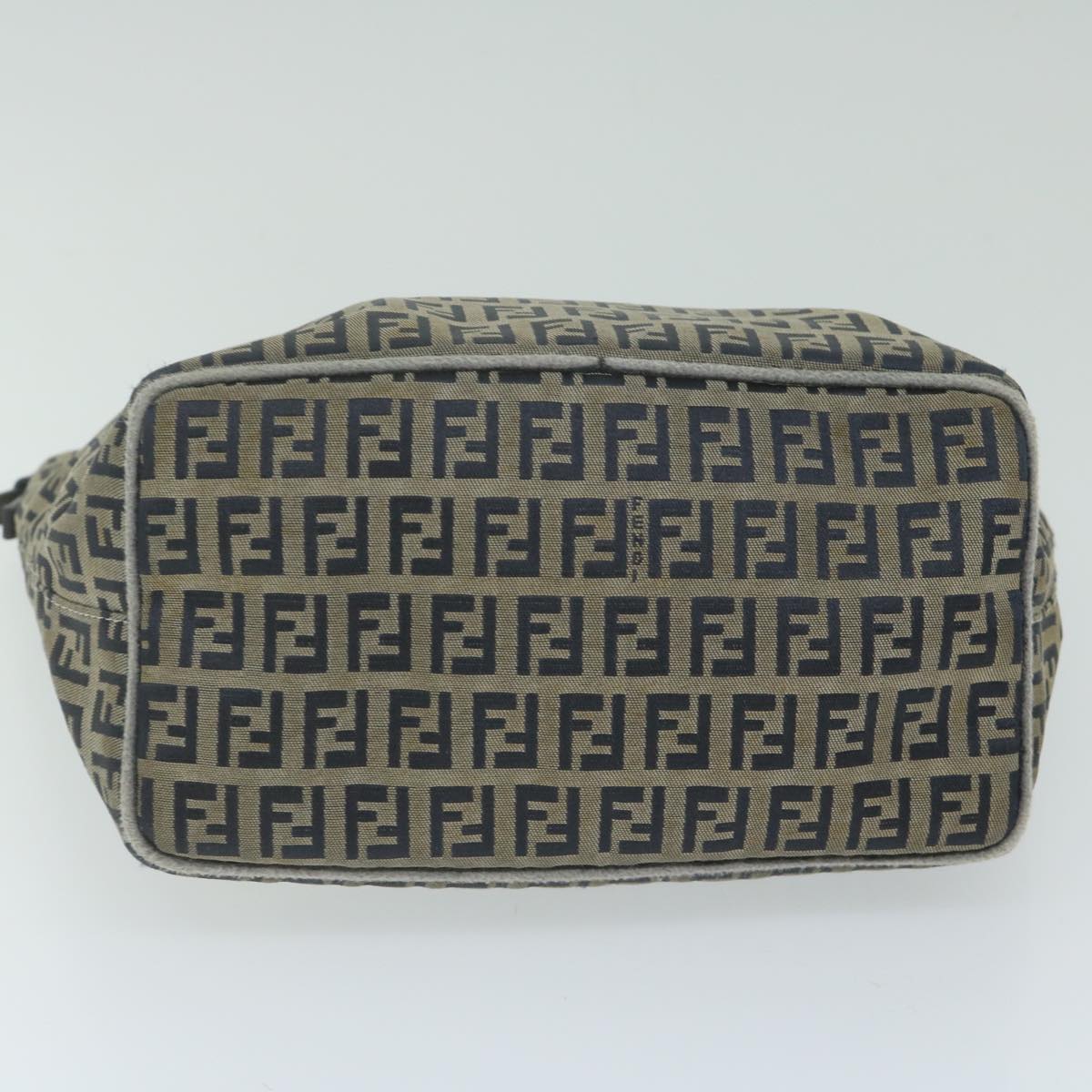 FENDI Zucchino Canvas Shoulder Bag Navyfm3014