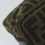 FENDI Zucca Canvas Hand Bag Black Brownfm3015