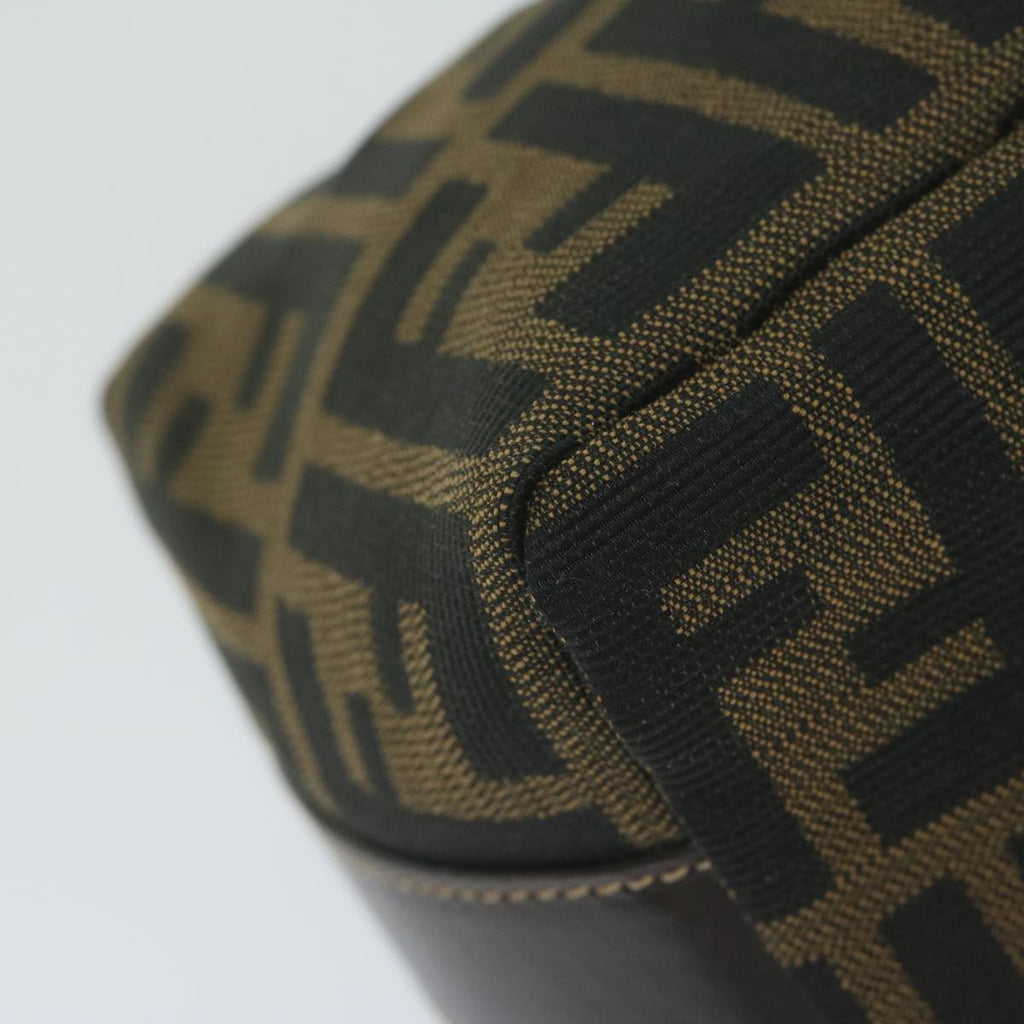 FENDI Zucca Canvas Hand Bag Black Brownfm3015