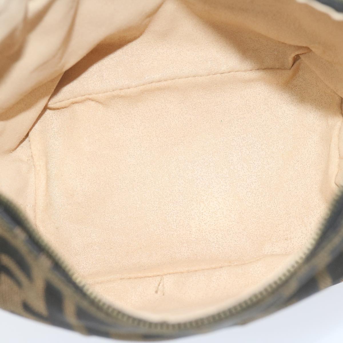 FENDI Zucca Canvas Hand Bag Black Brownfm3015