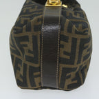 FENDI Zucca Canvas Hand Bag Black Brownfm3015