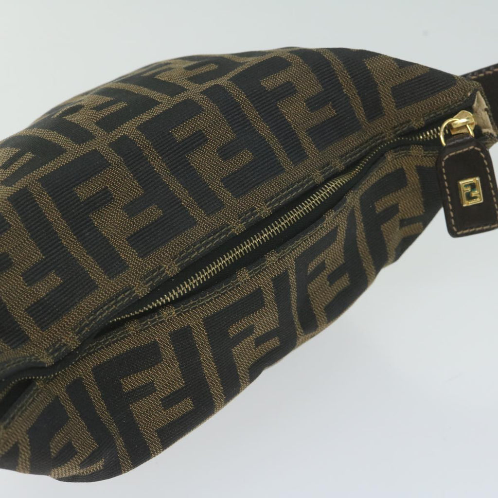 FENDI Zucca Canvas Hand Bag Black Brownfm3015