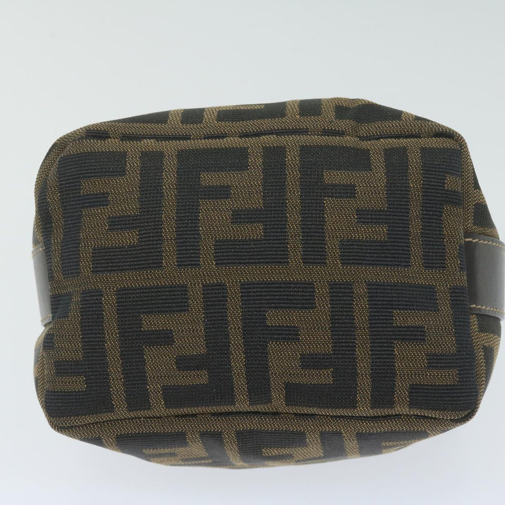 FENDI Zucca Canvas Hand Bag Black Brownfm3015
