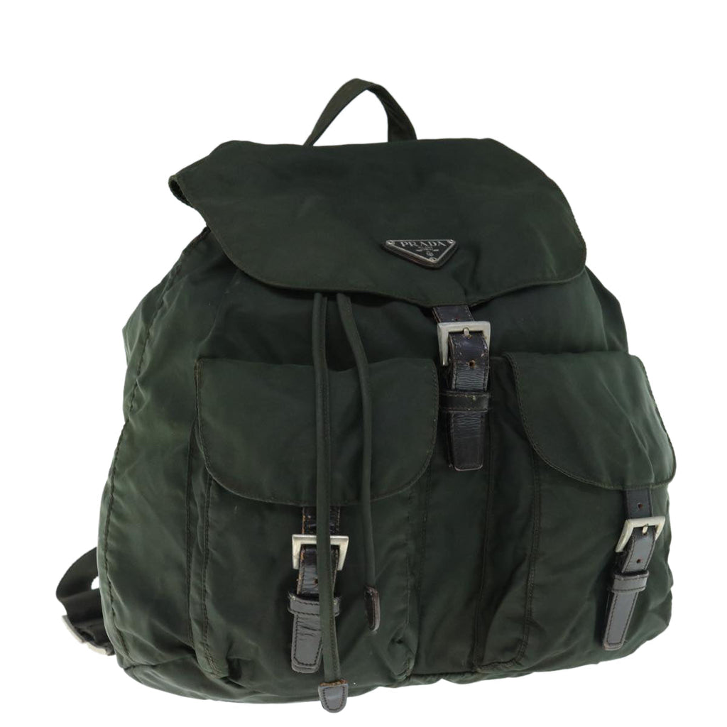 PRADA Backpack Nylon Khaki  fm3034