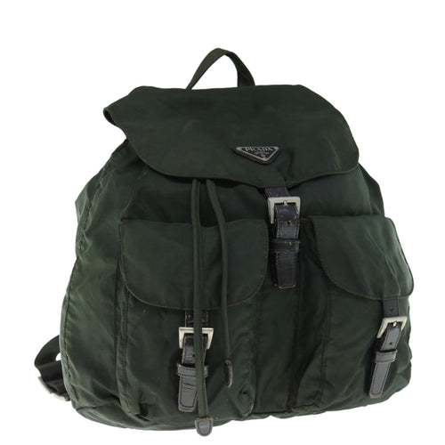 PRADA Backpack Nylon Khaki  fm3034