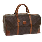 CELINE Macadam Canvas Boston Bag PVC Leather Brown  fm3071