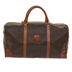 CELINE Macadam Canvas Boston Bag PVC Leather Brown  fm3071