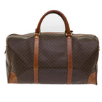 CELINE Macadam Canvas Boston Bag PVC Leather Brown  fm3071