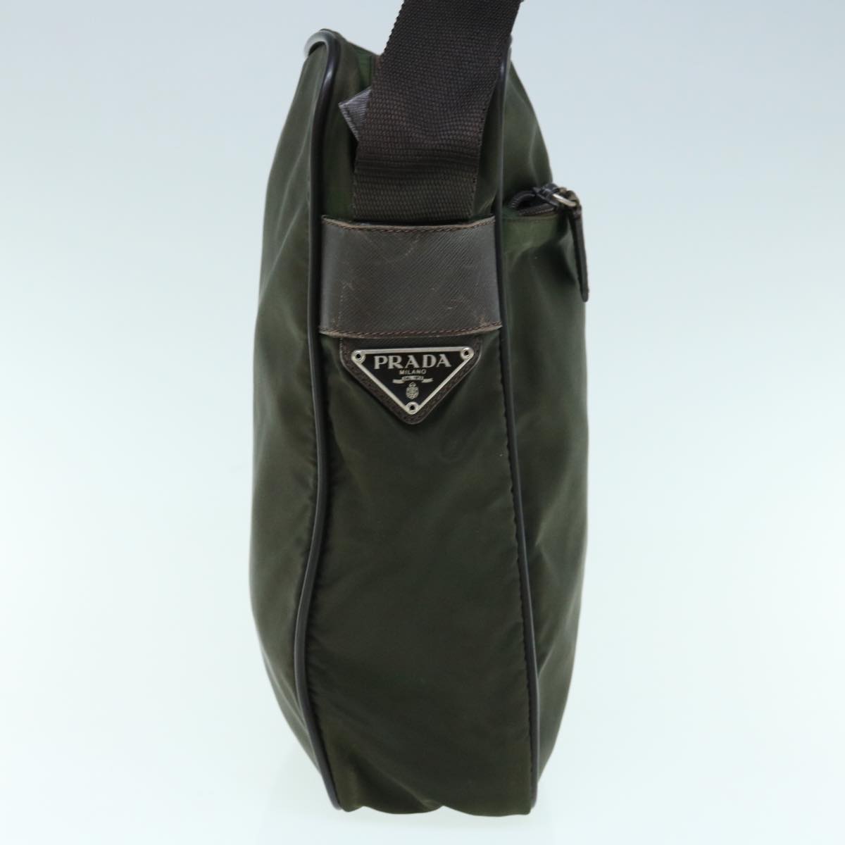 PRADA Shoulder Bag Nylon Khaki  fm3099