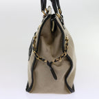 Chloe Harley Hand Bag Canvas Leather Beige fm3111