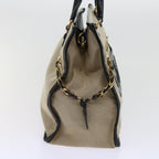 Chloe Harley Hand Bag Canvas Leather Beige fm3111