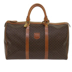 CELINE Macadam Canvas Boston Bag PVC Brown  fm3128