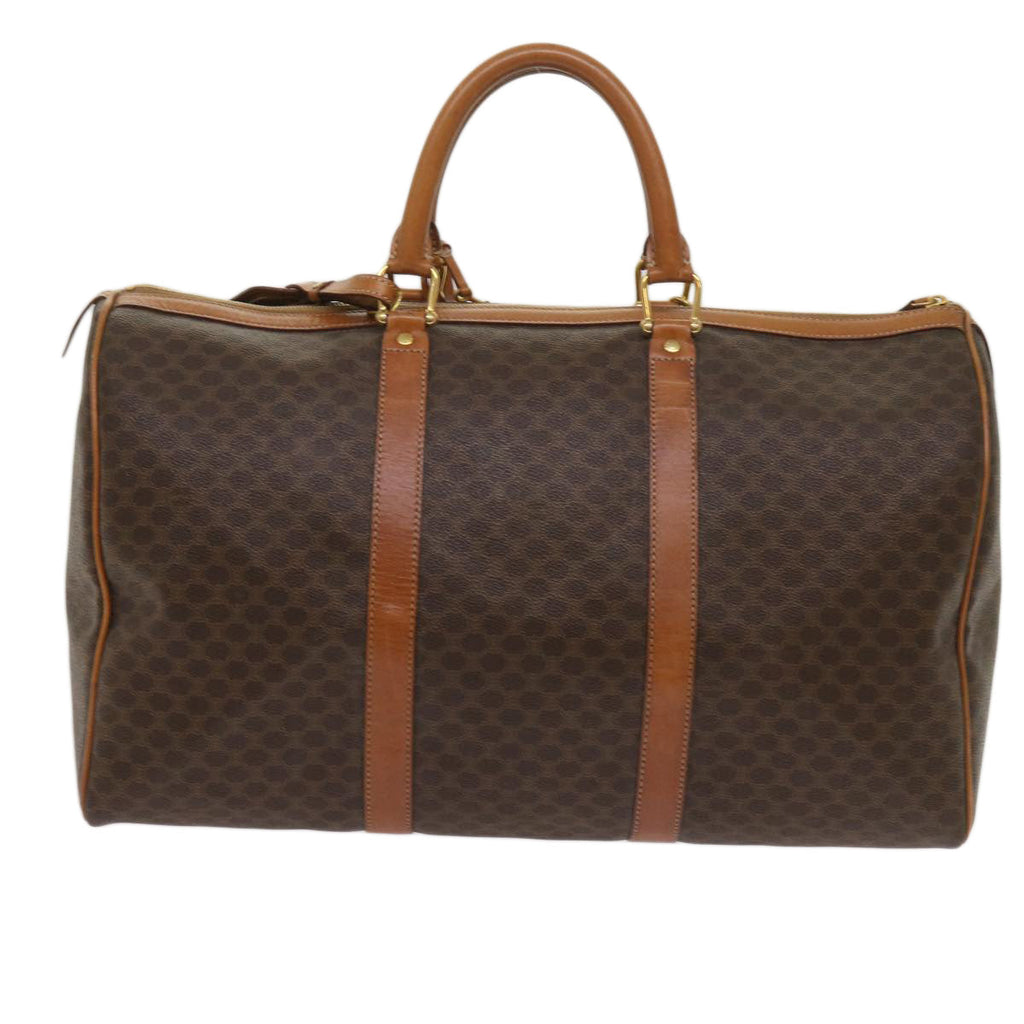 CELINE Macadam Canvas Boston Bag PVC Brown  fm3128