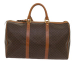 CELINE Macadam Canvas Boston Bag PVC Brown  fm3128