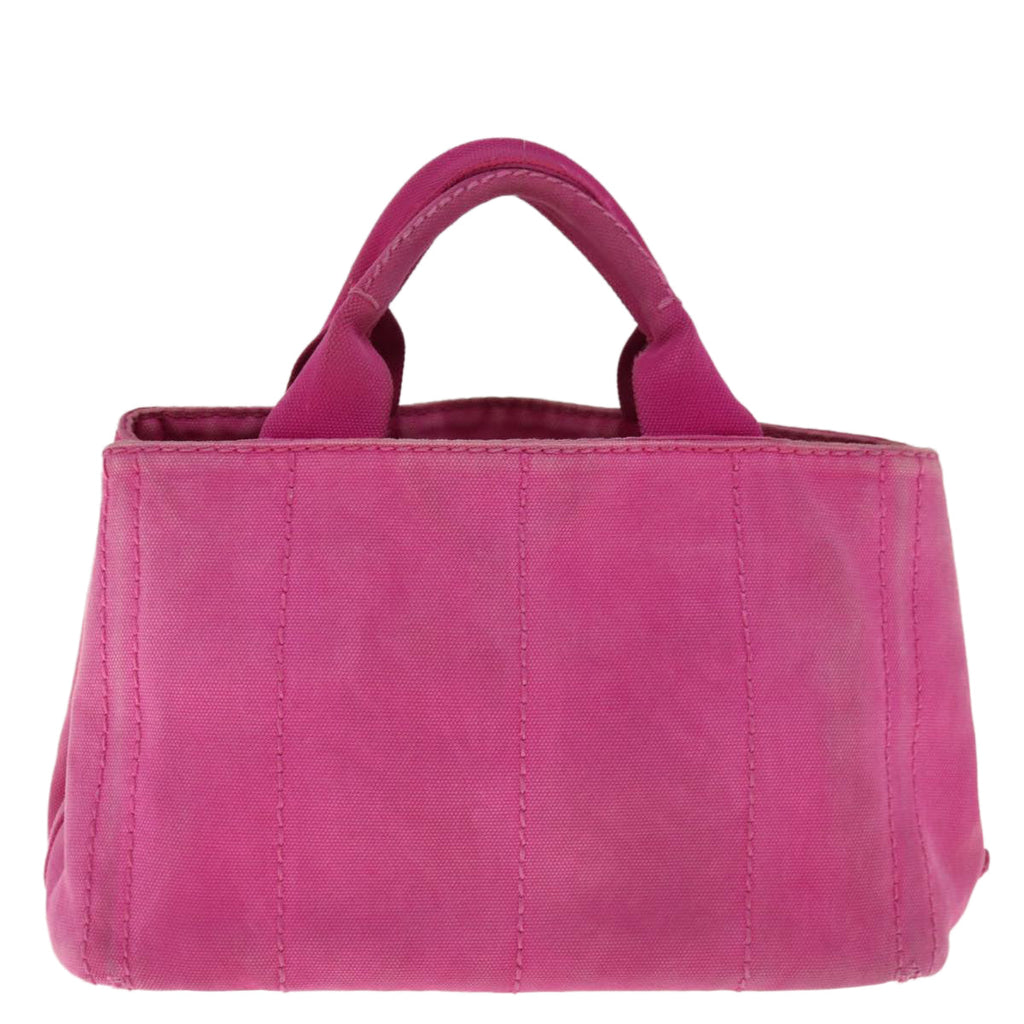 PRADA Canapa PM Hand Bag Canvas Pink  fm3153