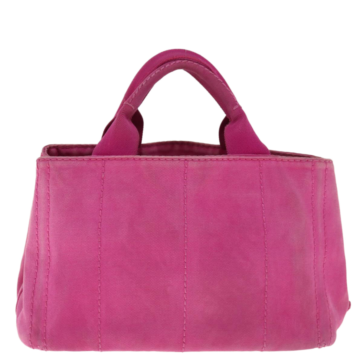 PRADA Canapa PM Hand Bag Canvas Pink  fm3153