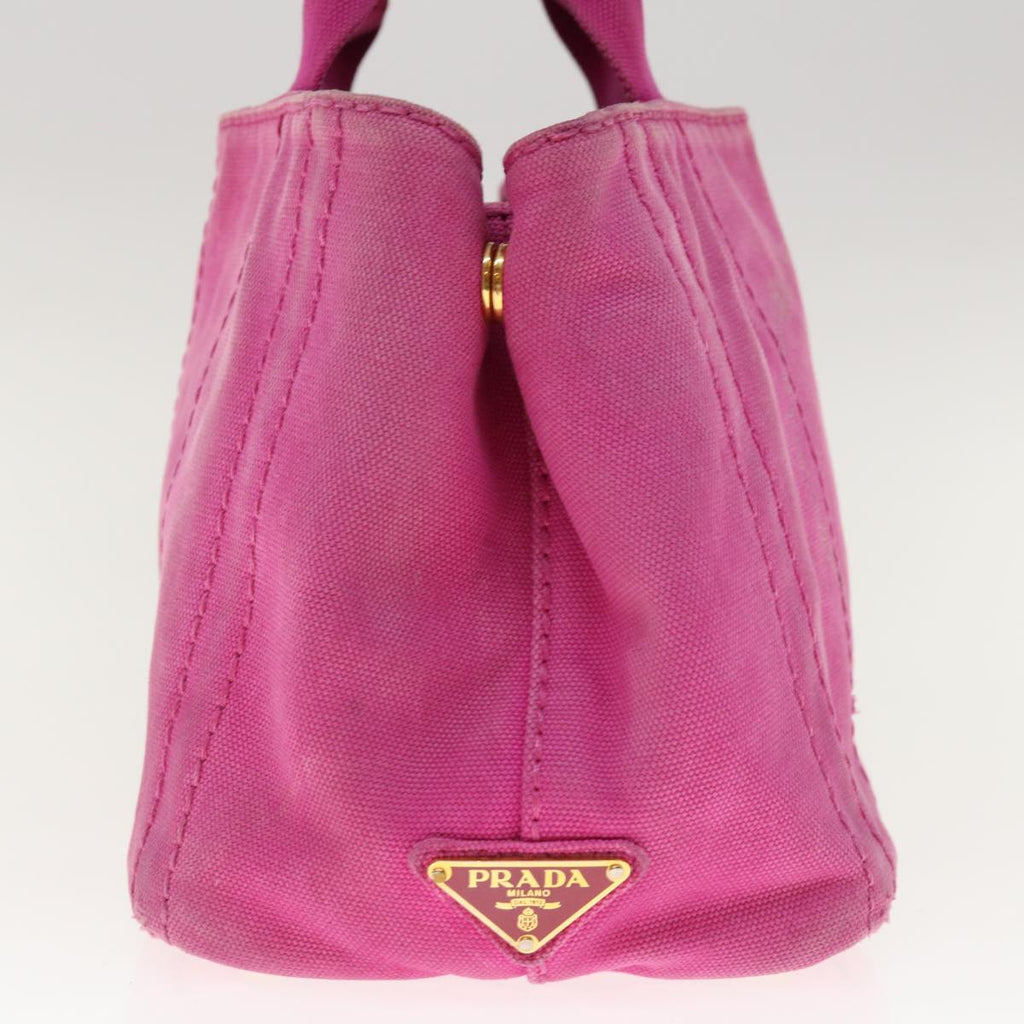 PRADA Canapa PM Hand Bag Canvas Pink  fm3153