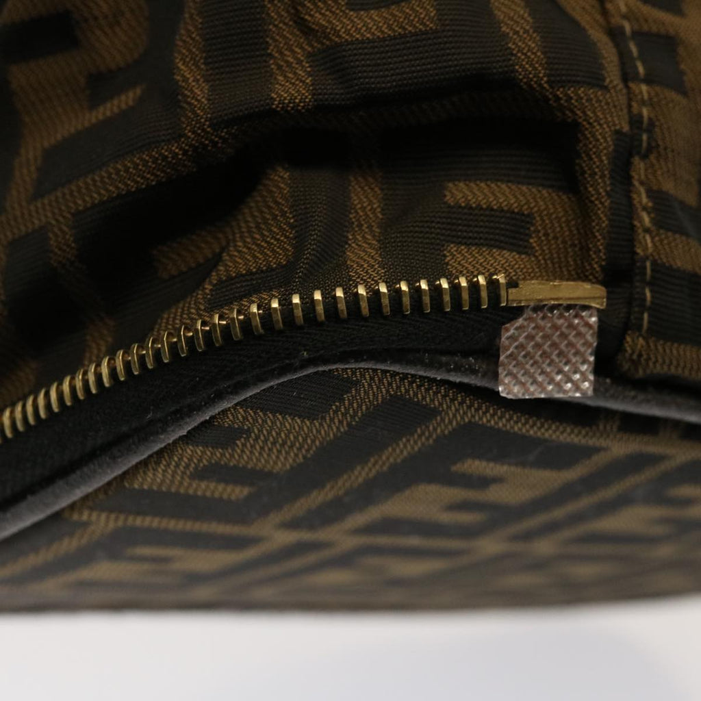 FENDI Zucca Canvas Vanity Pouch Brown Blackfm3154