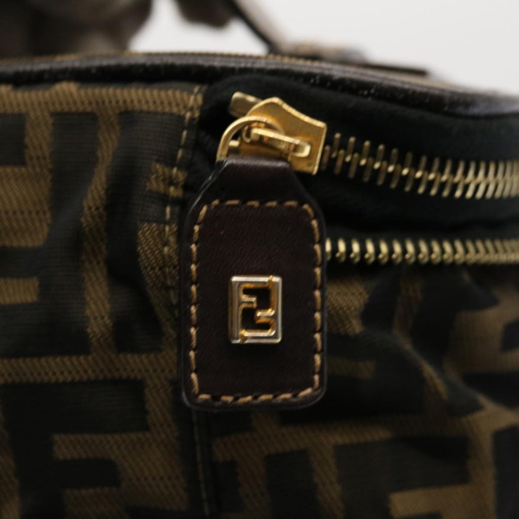 FENDI Zucca Canvas Vanity Pouch Brown Blackfm3154