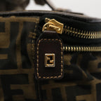 FENDI Zucca Canvas Vanity Pouch Brown Blackfm3154