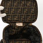 FENDI Zucca Canvas Vanity Pouch Brown Blackfm3154