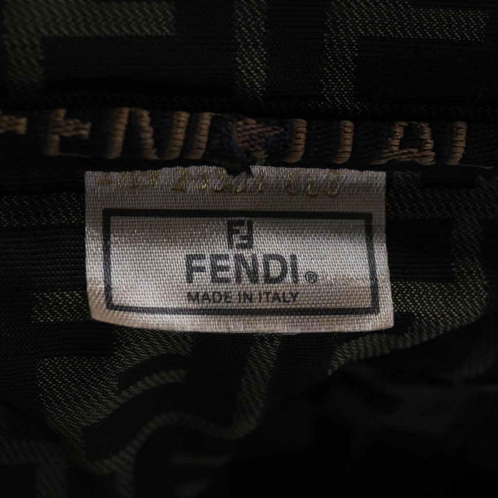 FENDI Zucca Canvas Vanity Pouch Brown Blackfm3154