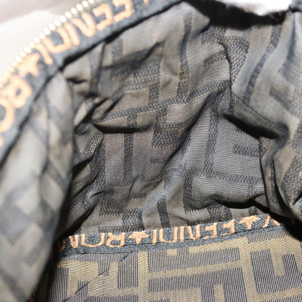 FENDI Zucca Canvas Vanity Pouch Brown Blackfm3154